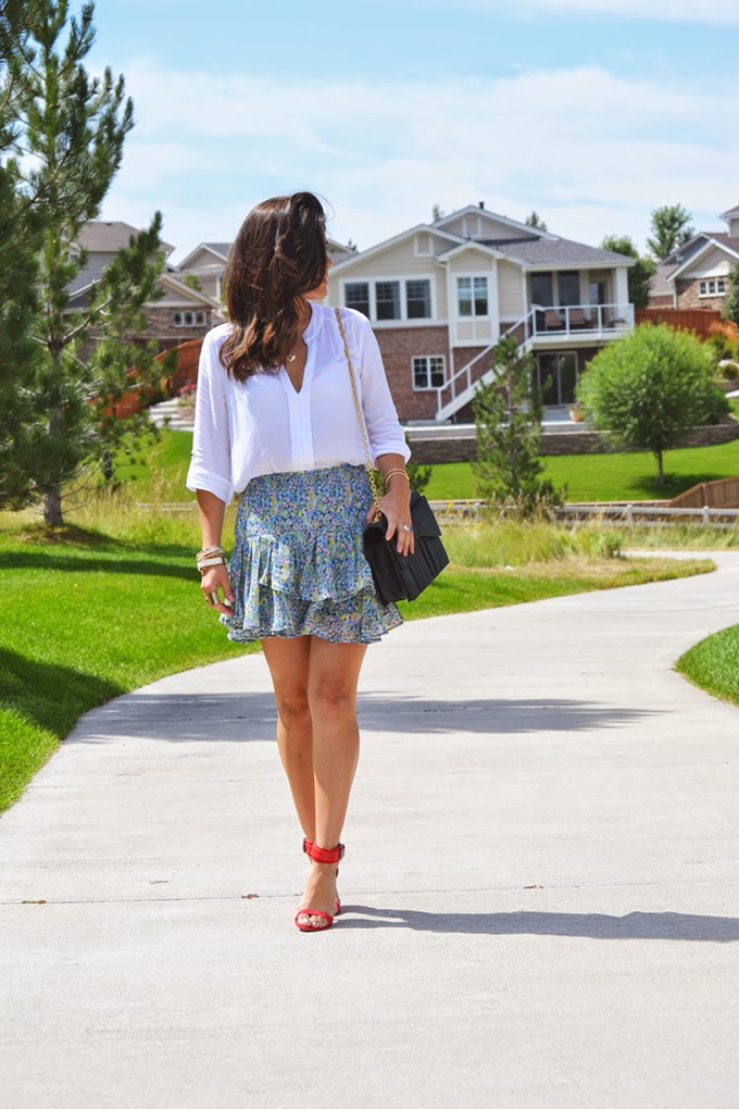 MANGO FLORAL SKIRT