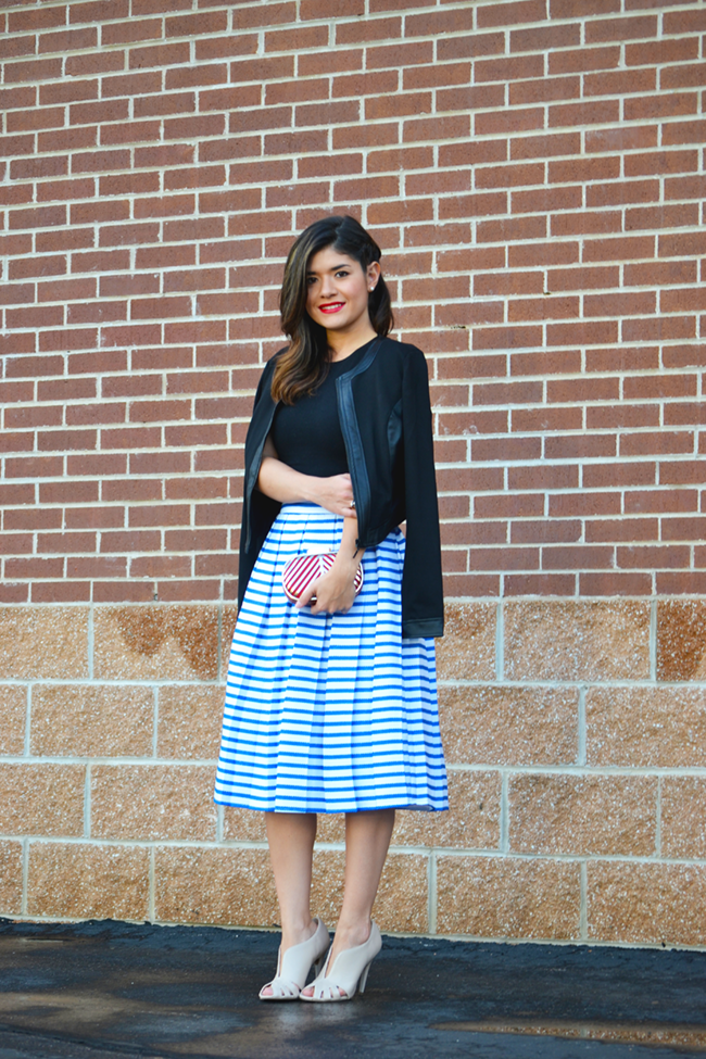 PLEATED MIDI SKIRT