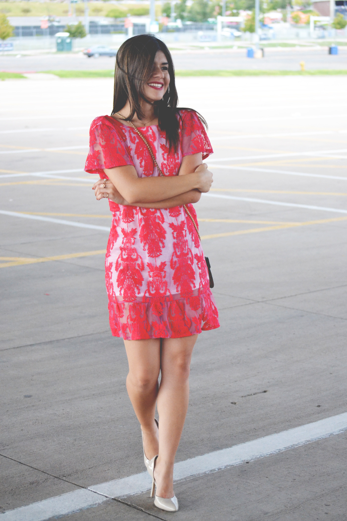 ZAFUL RED LACE DRESS