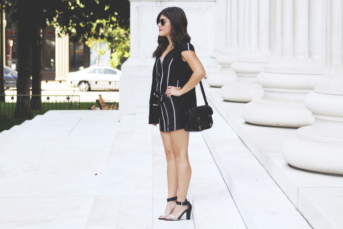 BLACK AND WHITE ROMPER