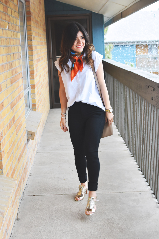 STYLING MY FAVORITE SILK SCARF - CHIC STYLE LINK UP
