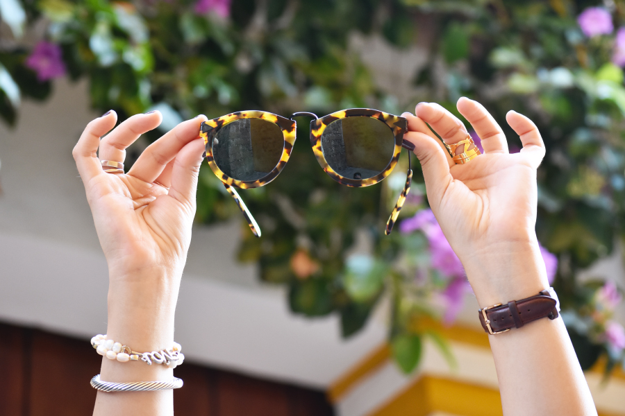 Karen Walker sunglasses - CARTAGENA STREET STYLE featured by popular Denver fashion blogger Chic Talk