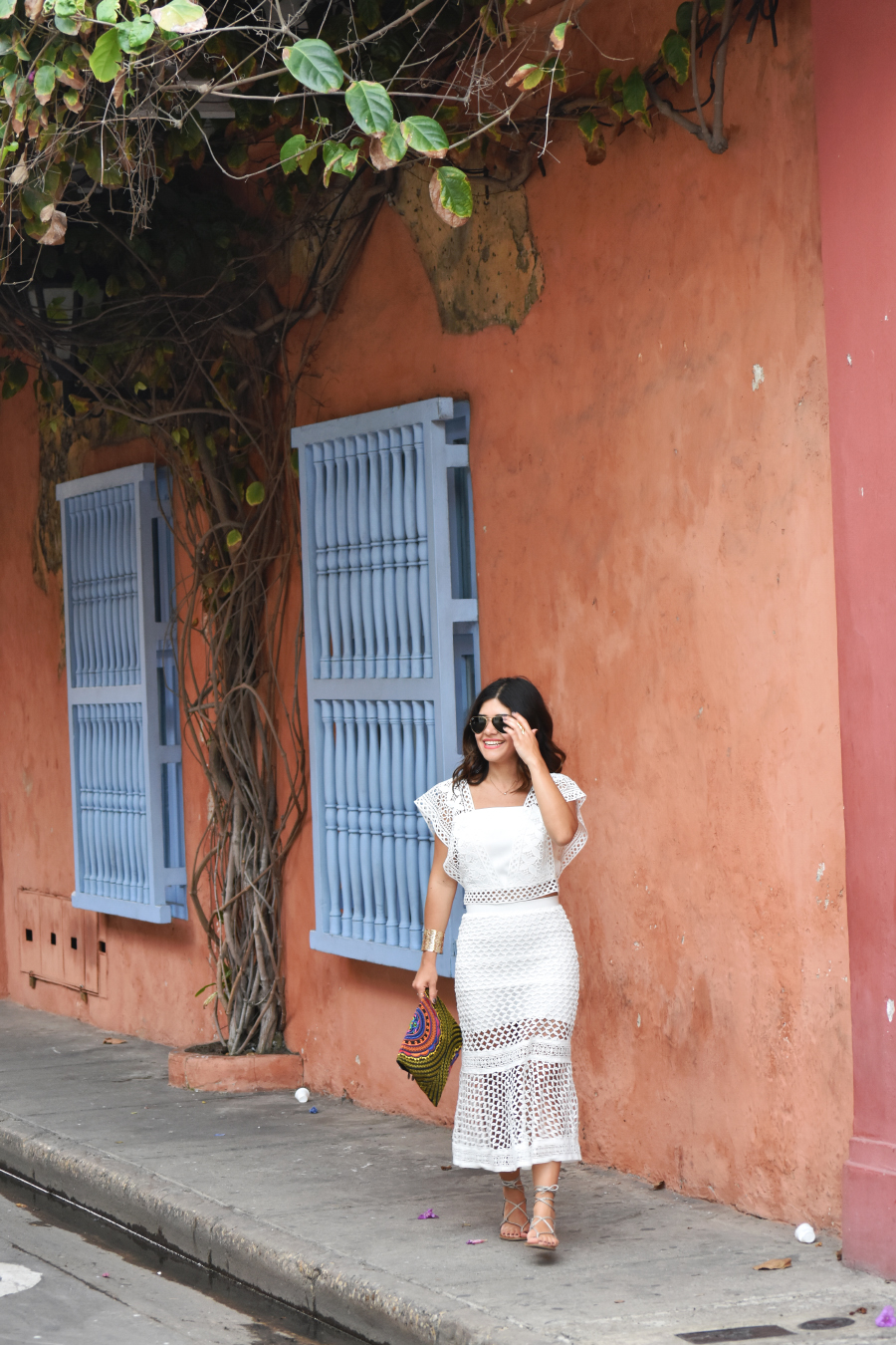 WHITE CROP TOP AND MESH MIDI SKIRT SET