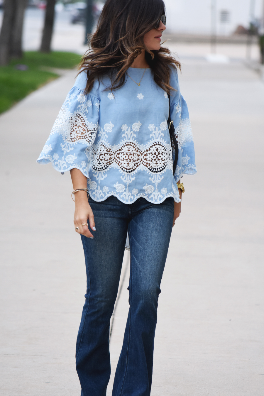 A FEMININE TAKE ON THE DENIM ON DENIM LOOK