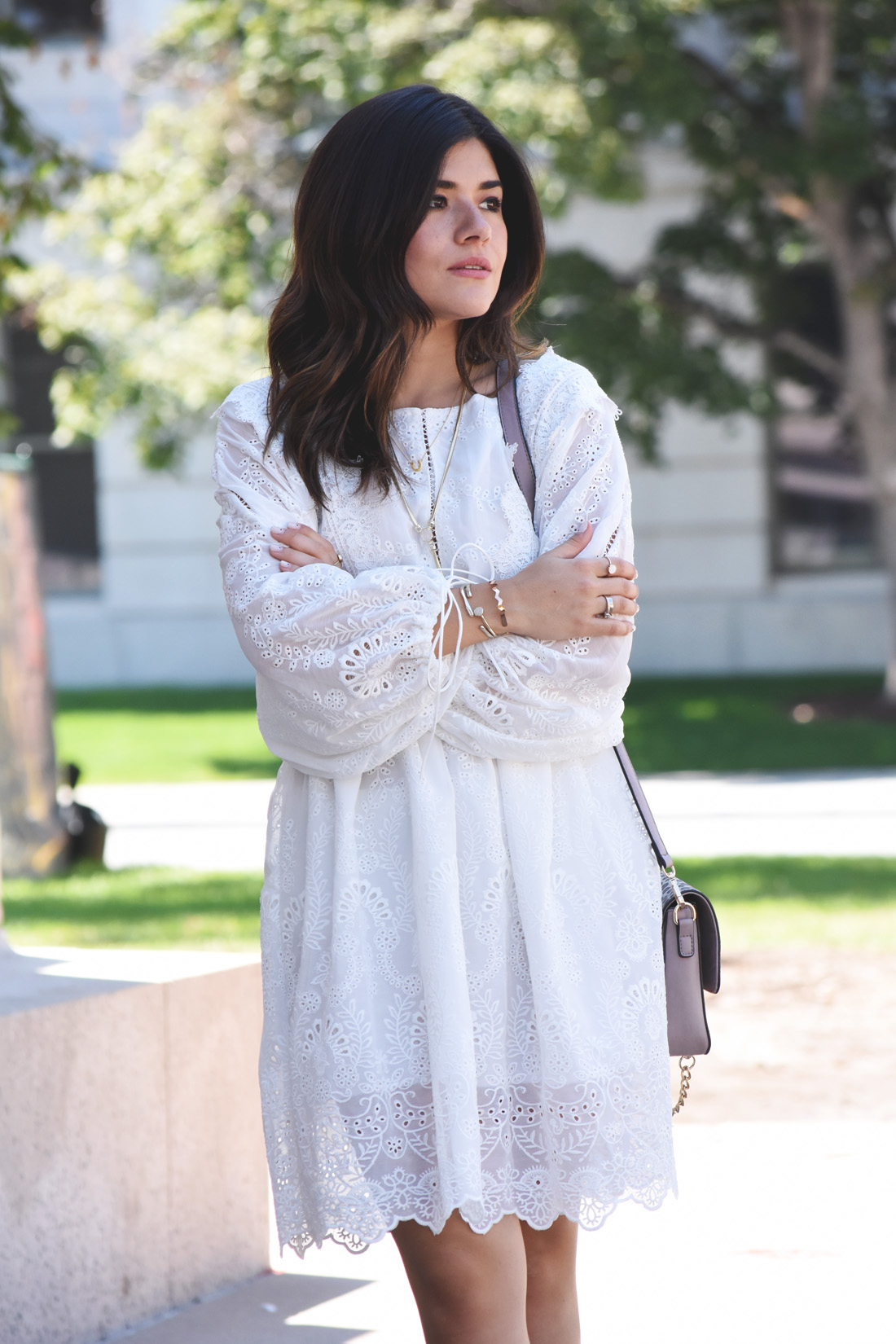 WHITE CUT OUT SUMMER DRESS