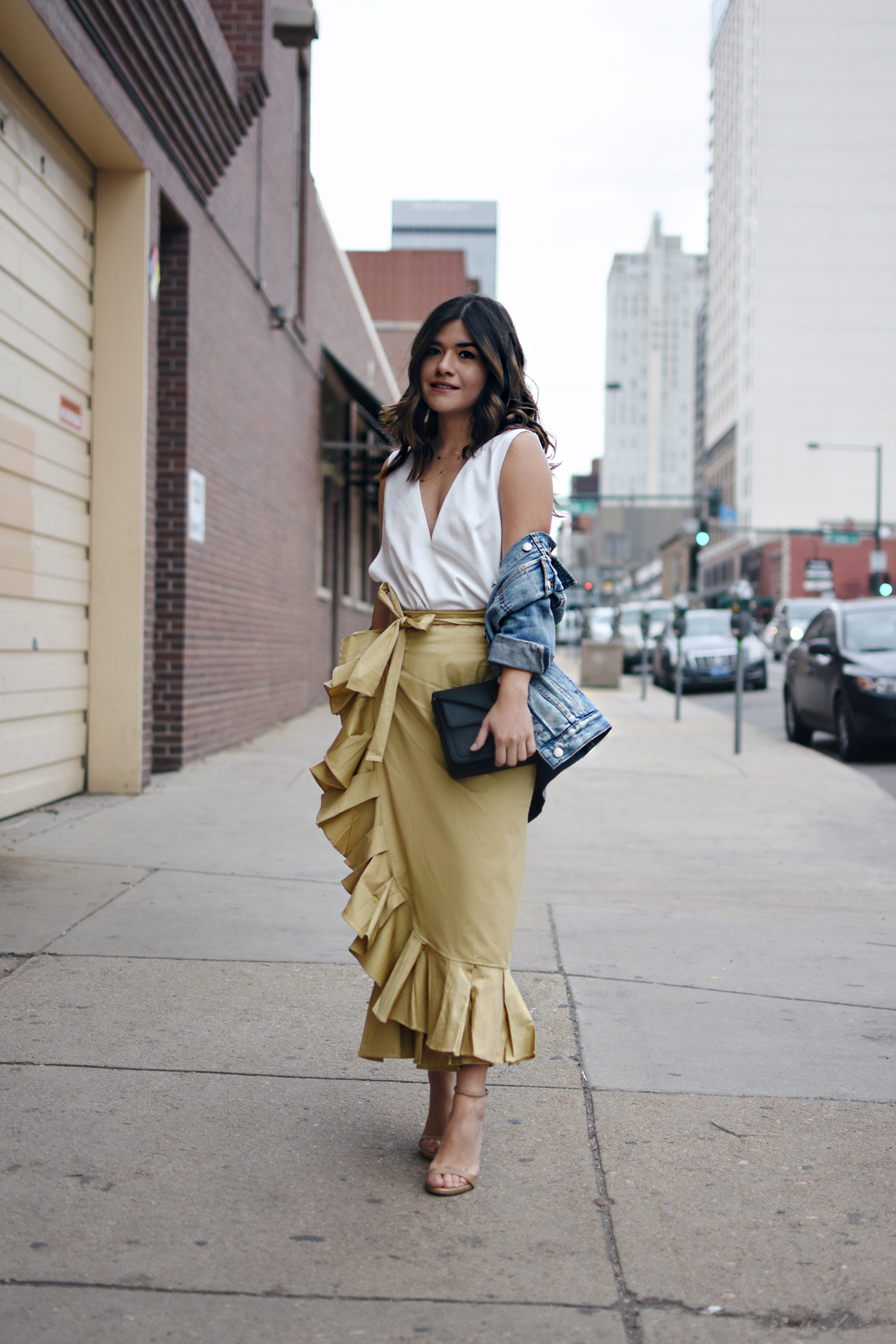 STYLE MAFIA SKIRT WITH RUFFLES