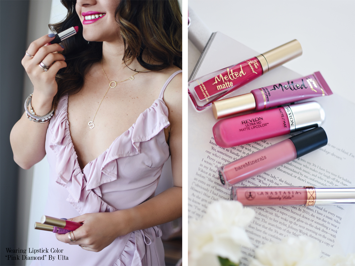 Ulta beauty lips in bloom trend. Lipsticks in pink, orange, magenta and pink rose - LIPS IN BLOOM VIA ULTA LIPSTICKS by popular Denver beauty blogger Chic Talk