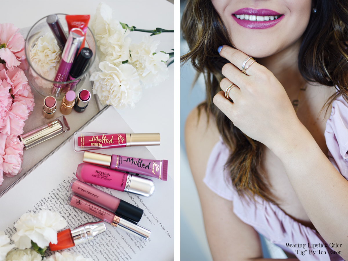Ulta beauty lips in bloom trend. Lipsticks in pink, orange, magenta and pink rose - LIPS IN BLOOM VIA ULTA LIPSTICKS by popular Denver beauty blogger Chic Talk