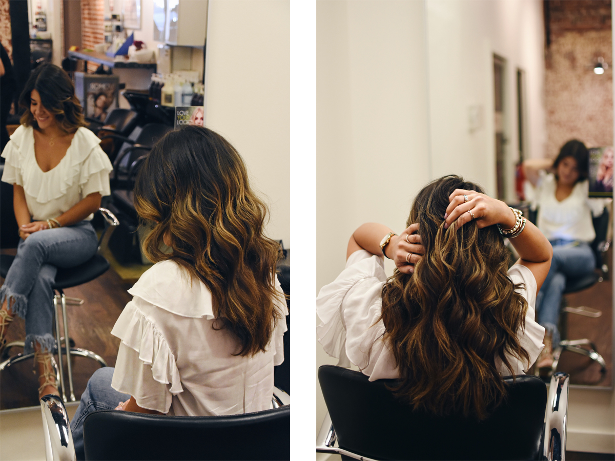 Carolina Hellal of Chic Talk getting her hair done at Vida Salon - SUMMER HAIR MAKEOVER WITH VIDA SALON by popular Denver style blogger Chic Talk