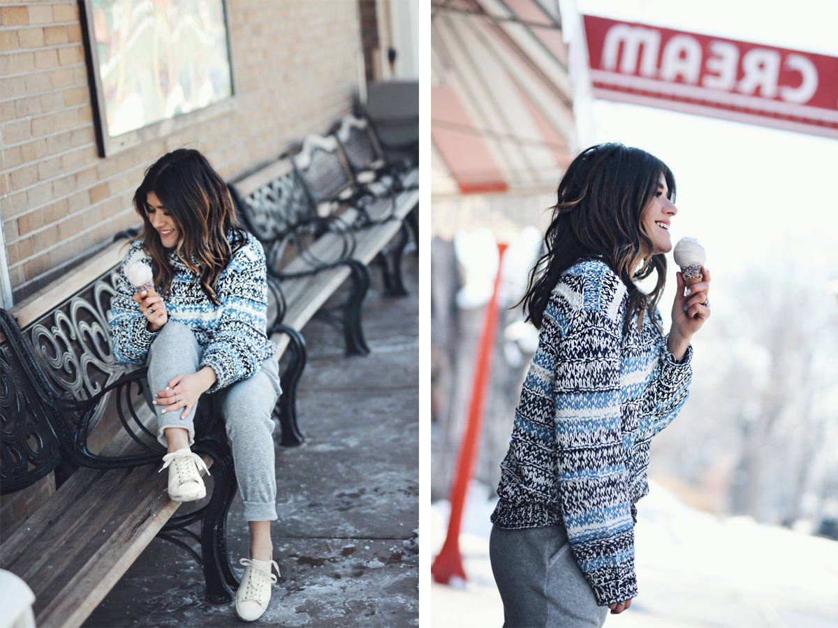 Carolina Hellal wearing a Lou & Grey head to toe look