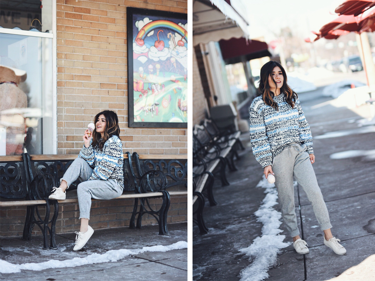 Carolina Hellal wearing a Lou & Grey head to toe look