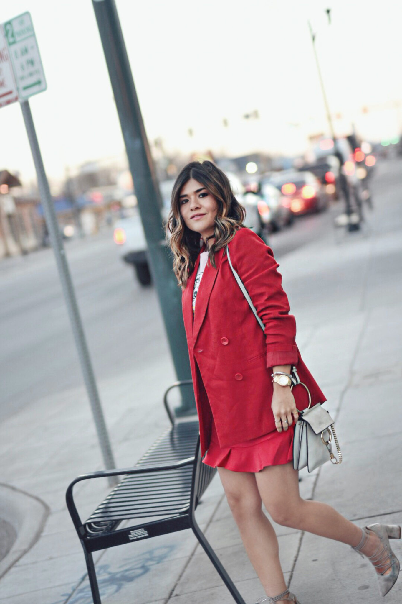 Carolina Hellal of Chic Talk styling red and pink together for spring - HOW TO STYLE RED AND PINK TOGETHER by popular Denver fashion blogger Chic Talk.
