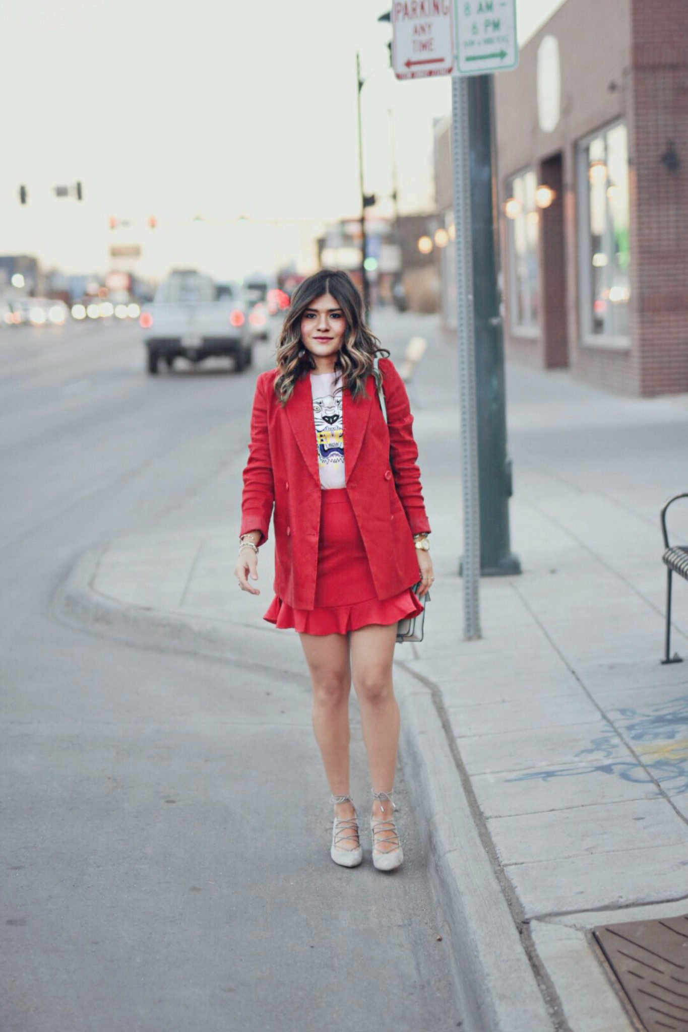 Carolina Hellal of Chic Talk styling red and pink together for spring - HOW TO STYLE RED AND PINK TOGETHER by popular Denver fashion blogger Chic Talk.