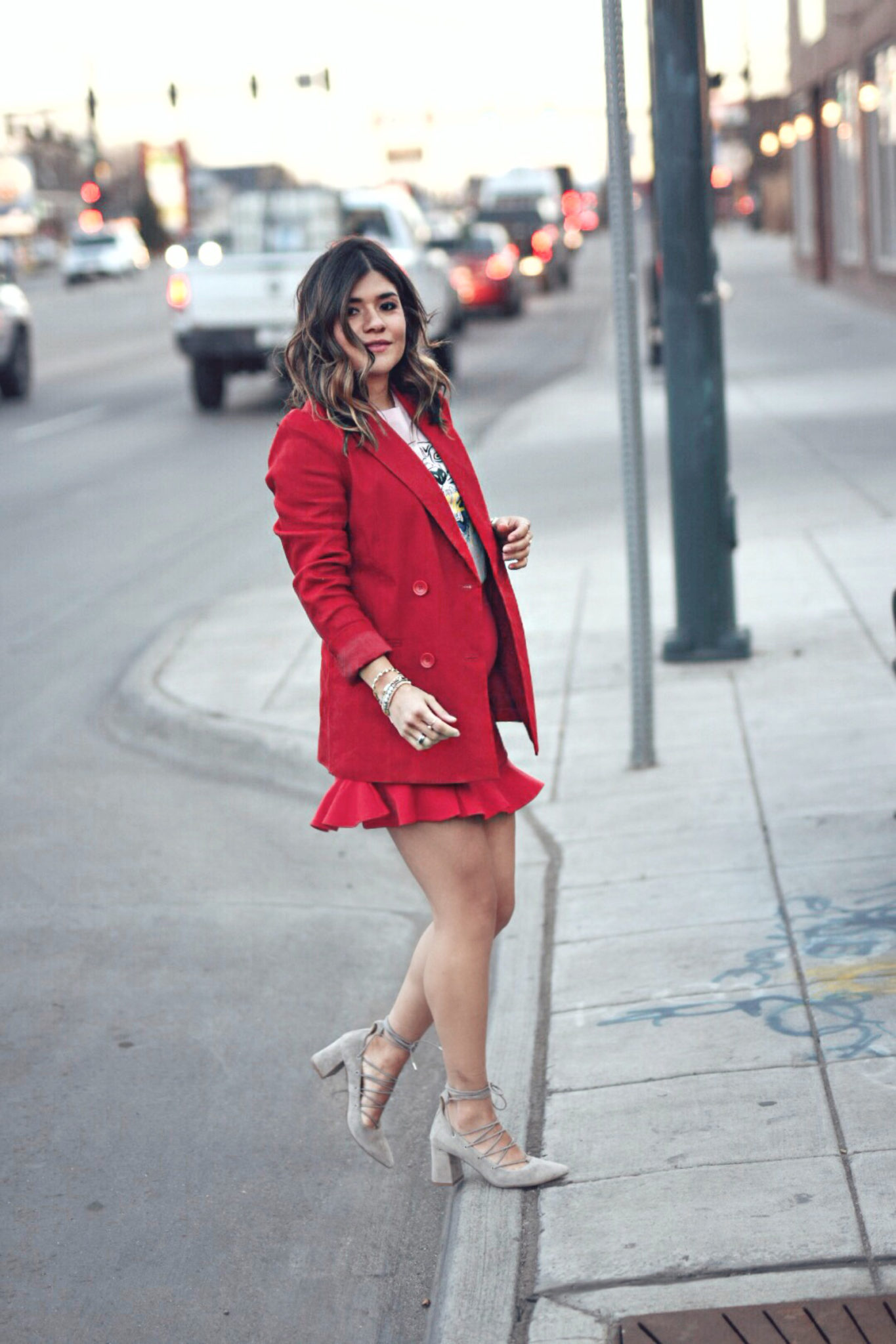 Carolina Hellal of Chic Talk styling red and pink together for spring - HOW TO STYLE RED AND PINK TOGETHER by popular Denver fashion blogger Chic Talk.