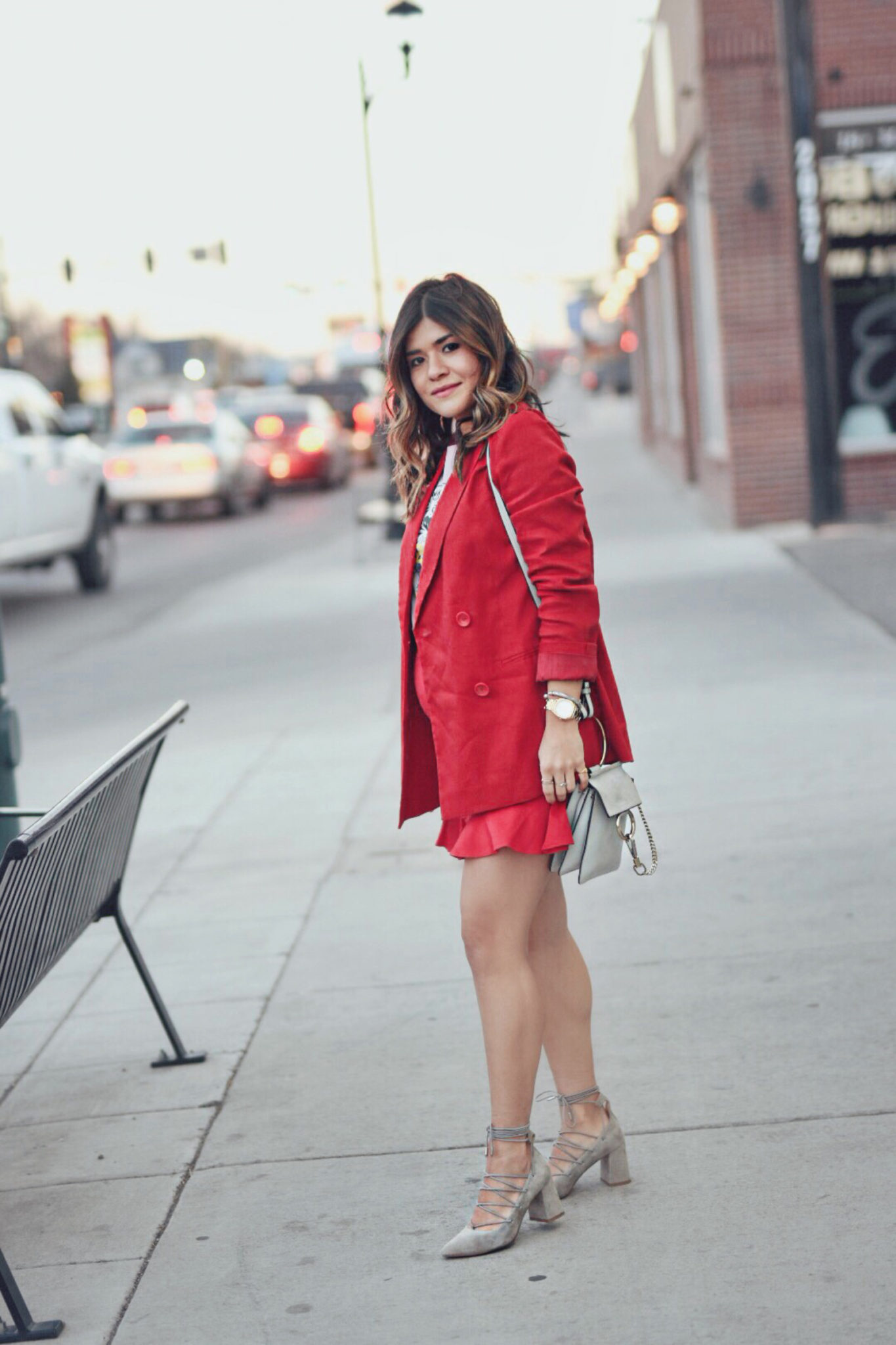 Carolina Hellal of Chic Talk styling red and pink together for spring. - HOW TO STYLE RED AND PINK TOGETHER by popular Denver fashion blogger Chic Talk.
