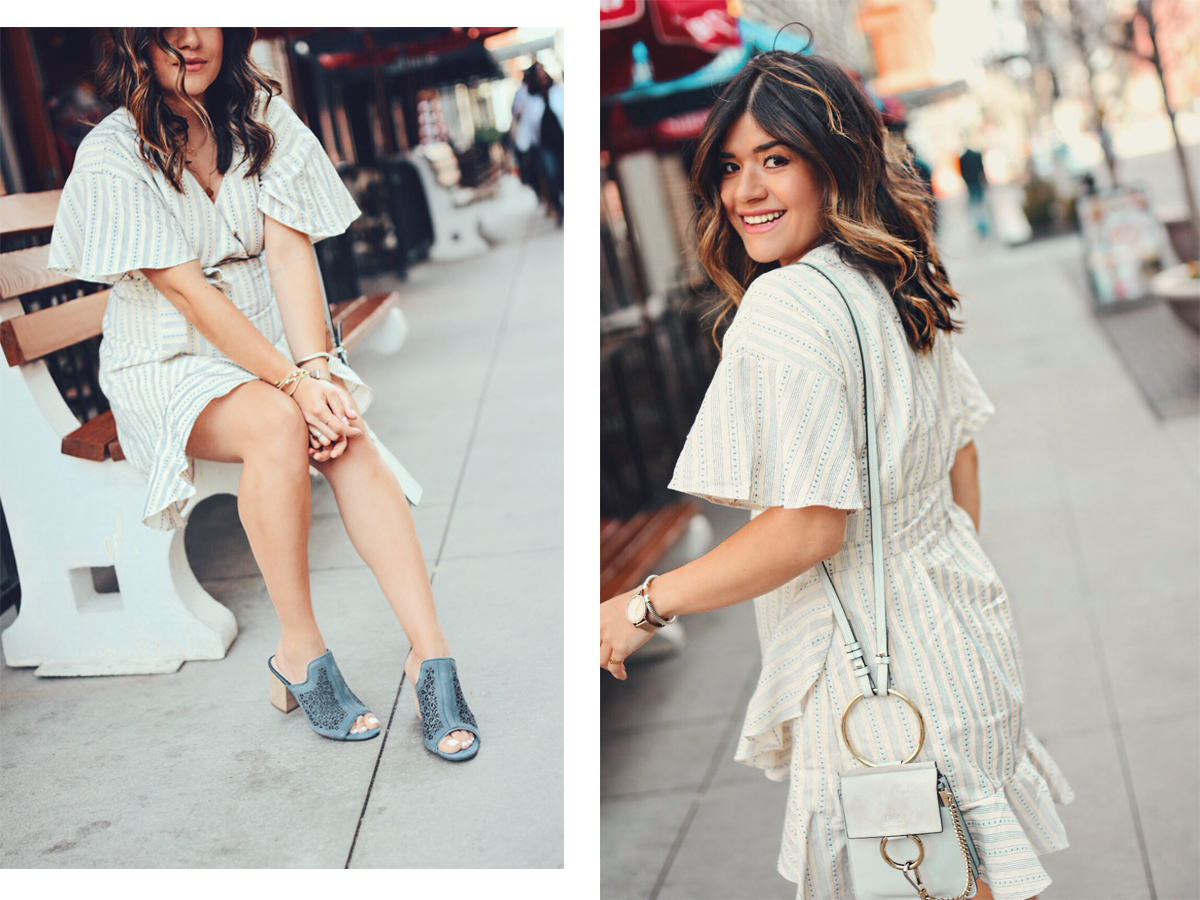 Carolina Hellal of Chic Talk wearing the Hush Puppies Malia Perf Slide via Zappos - MUST-HAVE HUSH PUPPIES SLIDES styled by popular Denver fashion blogger, Chic Talk